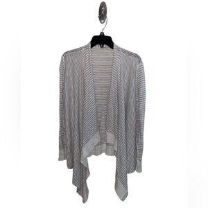 Eileen Fisher Open Striped Cardigan in size L, good used condition, see pics